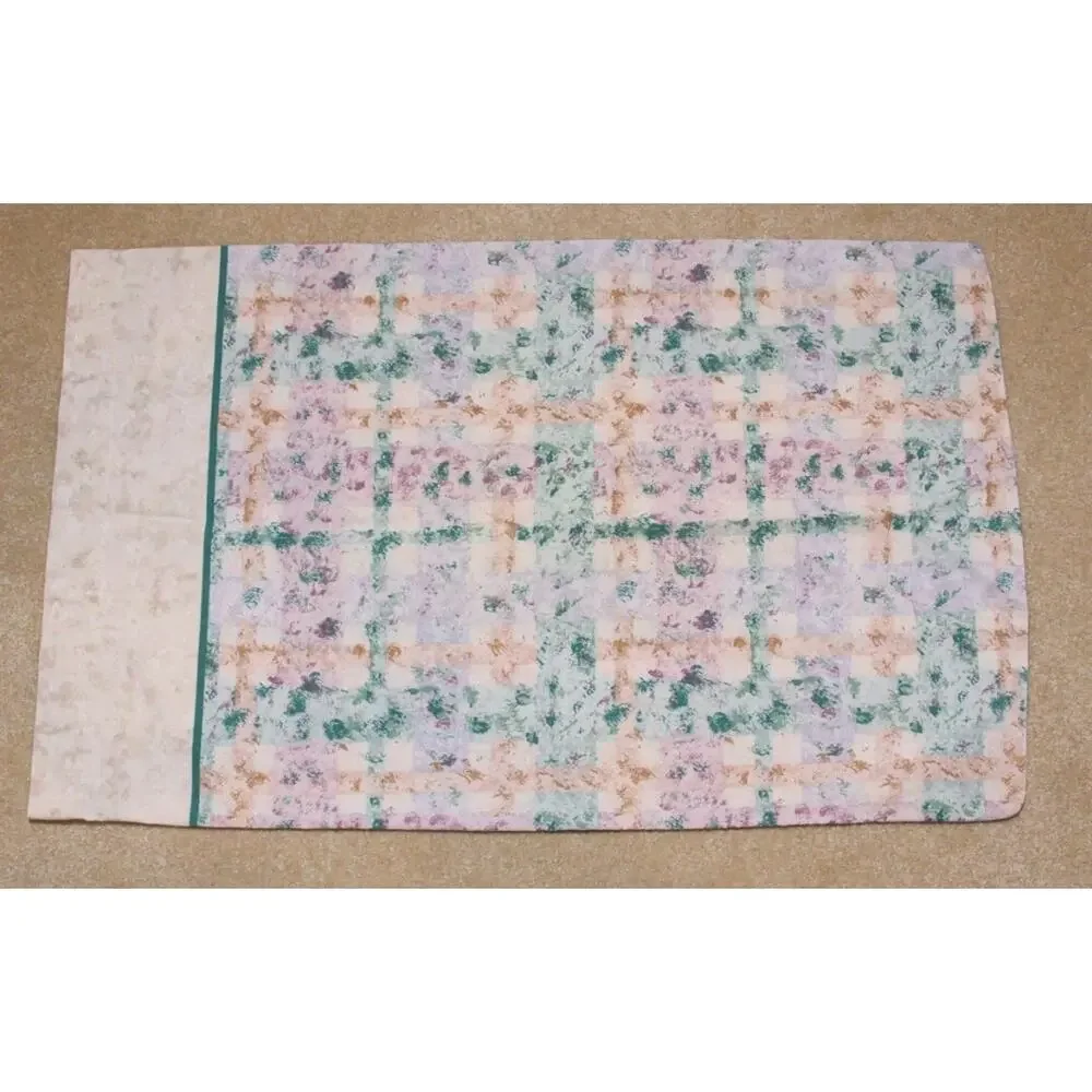 Cannon Mills Pillowcase Beige Multicolor Abstract Standard Size Cotton Blend